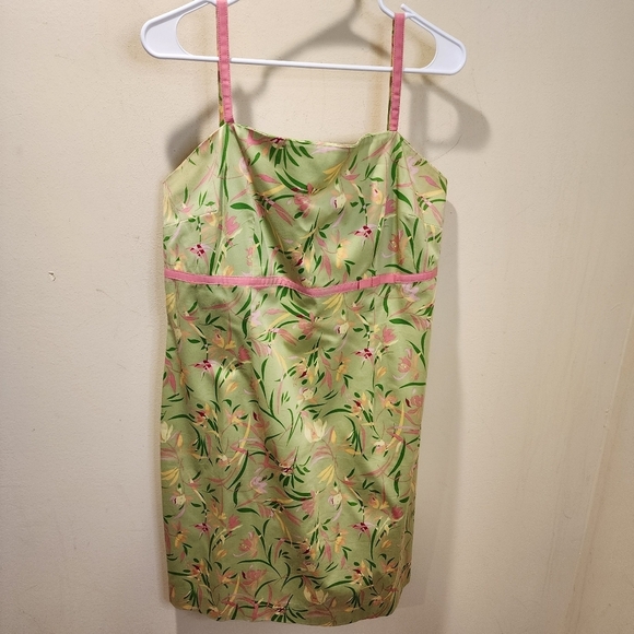 Amanda Smith Cotton Floral Strappy Fitted dress size  16 - Picture 5 of 11